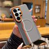 Для Samsung Galaxy S26 Ultra Чехол Роскошный Жесткий ПУ Магнитный MagSafe Защитная Задняя Крышка Для Samsung S26 S25 S24 Plus Edge Чехол