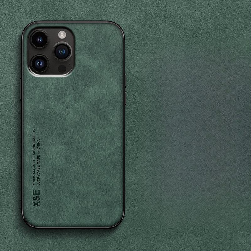 Подходит для чехла для мобильного телефона IPhone16Promax Автомобильный магнитный впитывающий кожу 14 Apple 15 Защитный чехол Полная упаковка