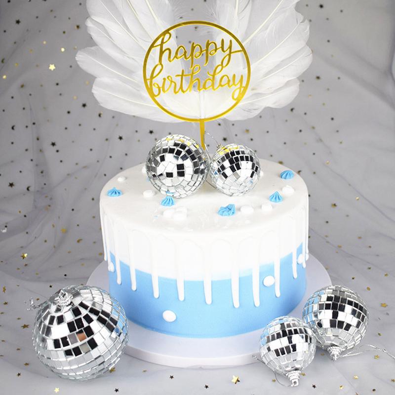 6 шт. зеркальные шары для вечеринки, сияющий шар, зеркальный рождественский лазерный отражающий стеклянный шар, дискотека, елочные украшения для дома