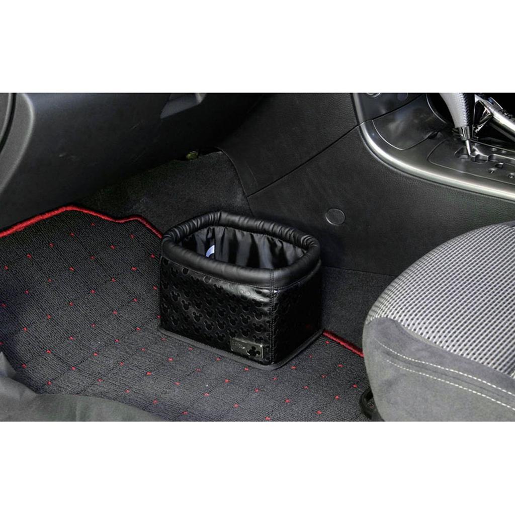 Napolex Car Trash Holds Six 500ml Water Stable Storage Thick Carbon Fiber Car Disney Mickey Mouse Can, Bottles, Anti-Tip Design, Box, Fabric,