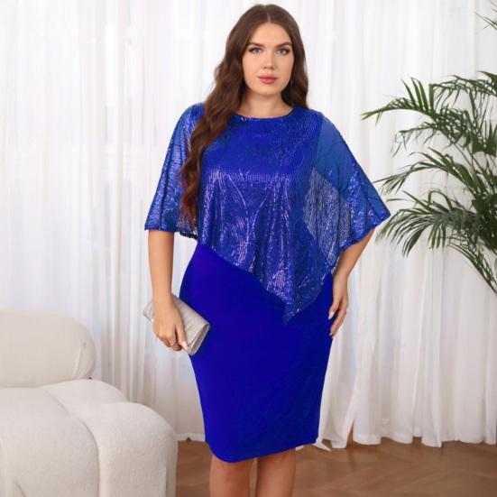 Женское платье-накидка без рукавов с накладными пайетками, облегающее платье-карандаш с пайетками большого размера, женское вечернее платье миди