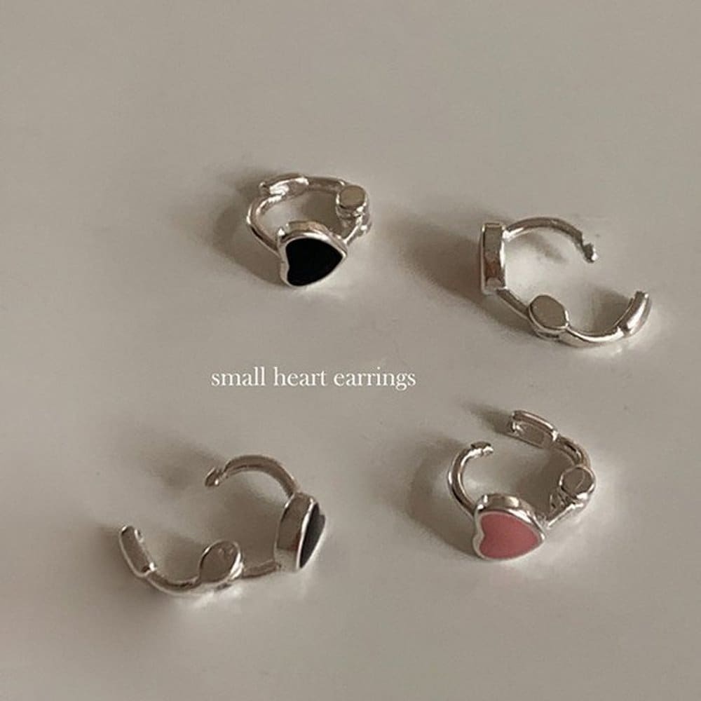 (925 Silver) Small Heart Earrings E 47 Silver925 Silver925 Ear Cuff Bracelet