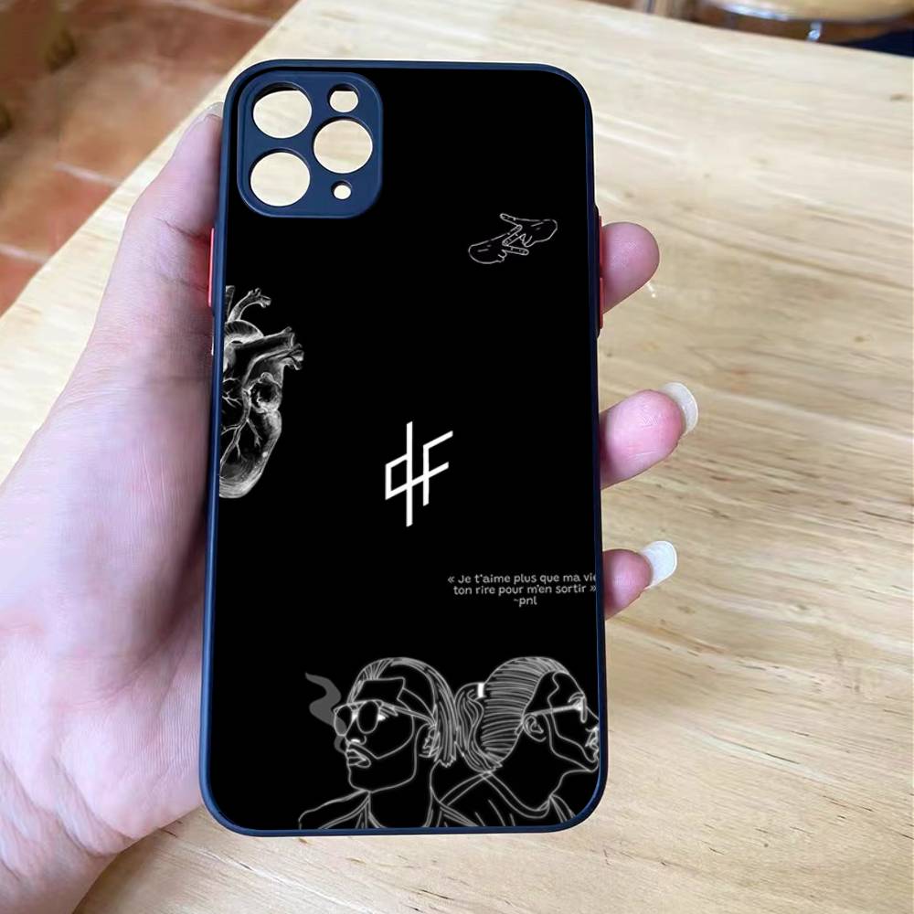 Hip Hop PNL QLF Rapper Fashion Matte Shockproof Phone Case For iPhone X XS 15 14 11 12 13 pro MAX 16mini Translucent