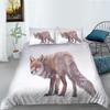 3D Fox Pattern Home Bedding Set Bedroom Quilt Cover Pillow Case Extra Large Full Size Bedding Set Home Decoration Gift