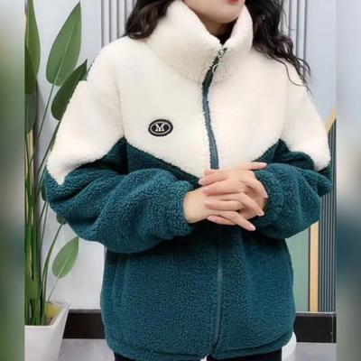 Зимнее теплое женское пальто, повседневное пальто с хлопковой подкладкой и толстым вертикальным воротником, женское пальто на молнии