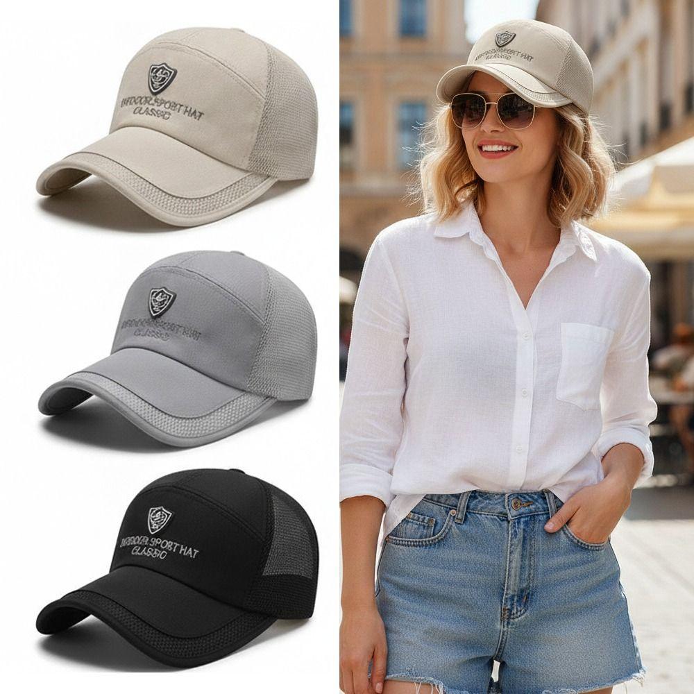 Adjustable Embroidered Mesh Baseball Hats Quick Dry Sunscreen Hats For Man Women Unisex