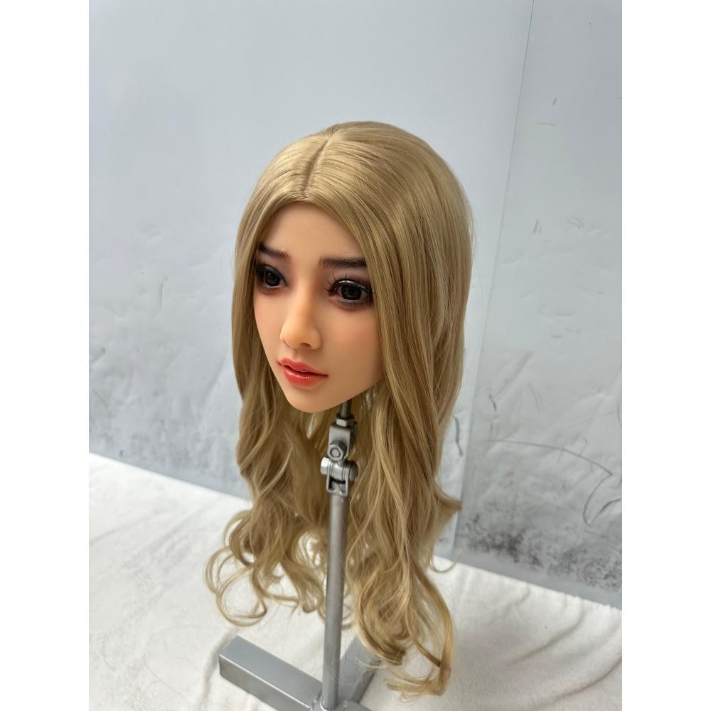 Men's Sex Doll Head TPE Soft Skin Feel Oral Sex Blonde With Mouth Masturbation Cup Erotic Adult Sex Toy