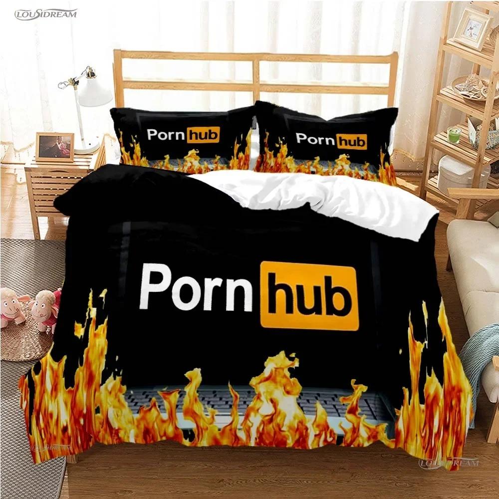 P-Porn H-hub Fashion Tread All Season Duvet Cover Комплект постельного белья Мягкий пододеяльник и наволочка для подростка Single/Double/Queen/King