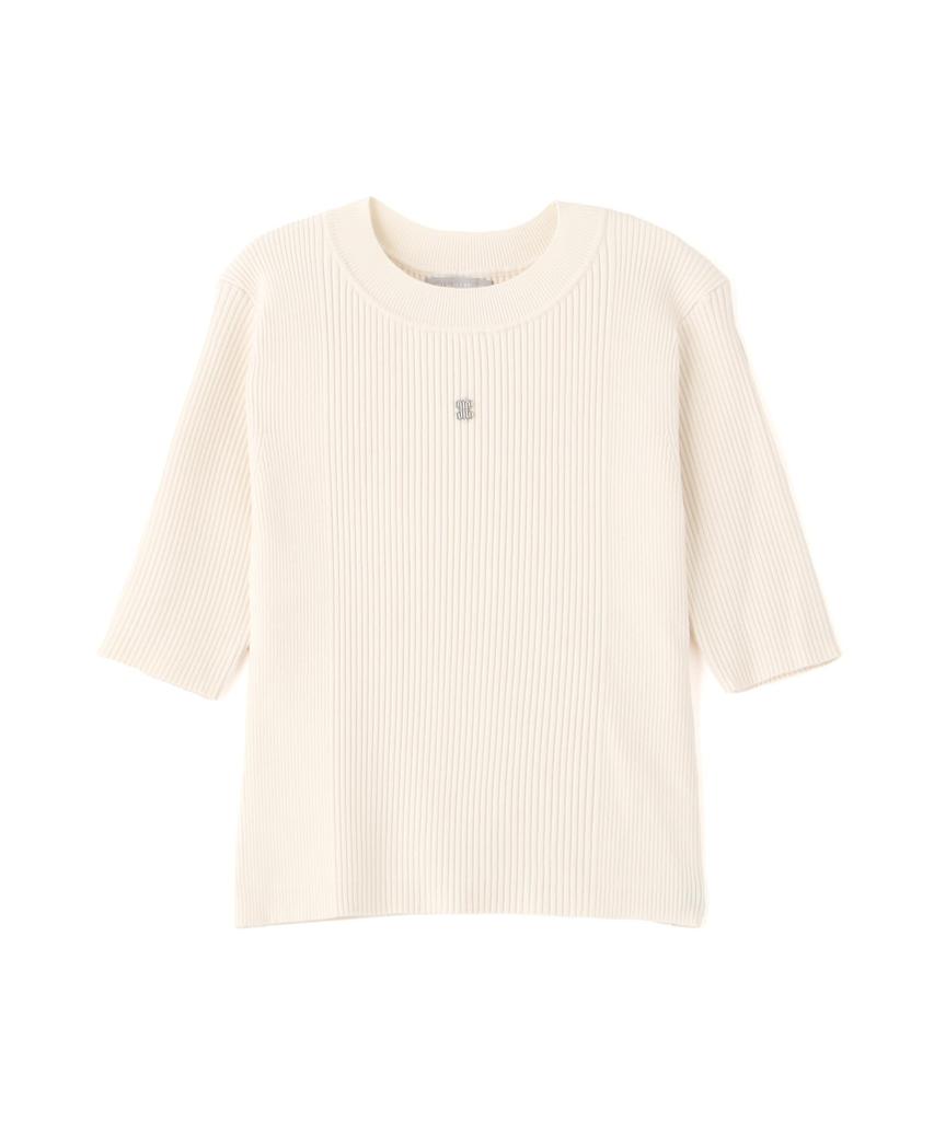 Jill by Jill Stuart Women's Metal Plate Rib Knit Sweater in Ecru