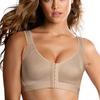 Plus-Size Wire-Free Front Buckle Sports Bra - Breathable & Comfortable