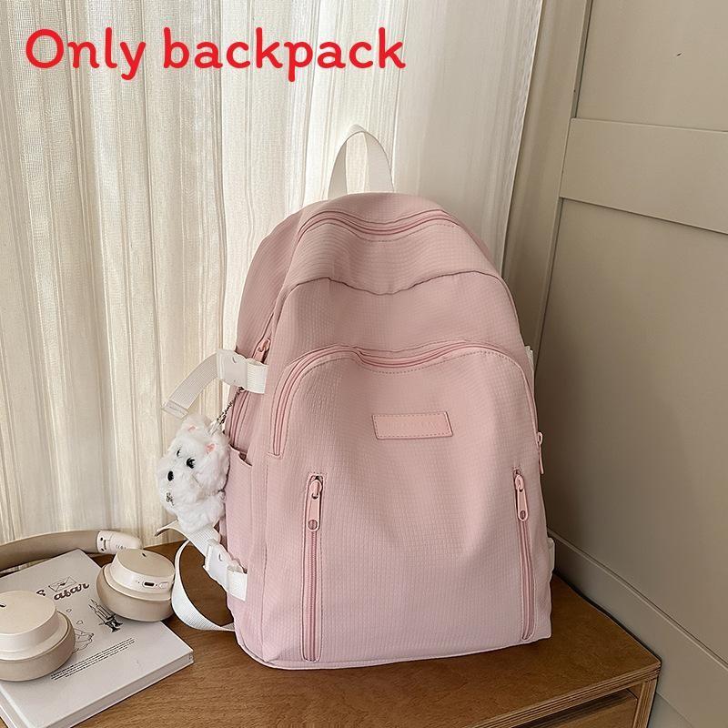 Capacity Fashion Big Backpack With Solid Color Design And Letter Decor For Daily