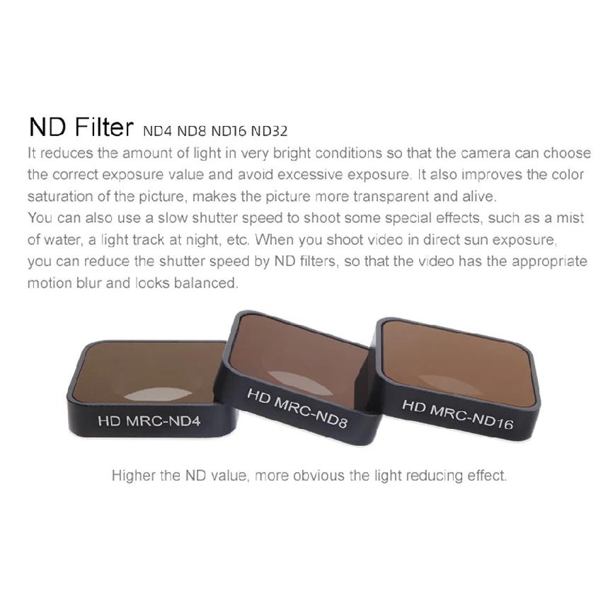 For Go Pro Hero 5 6 7 Lens Accessories UV CPL ND 4 8 16 Neutral Density Filters Set For GoPro Hero5/6/7 Black Action Camera