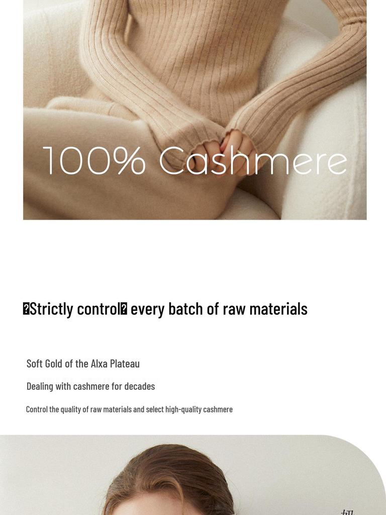 Women's 100% Pure Cashmere Striped Slim Fit Half-High Neck Sweater, Warm Autumn & Winter Knit Base Layer