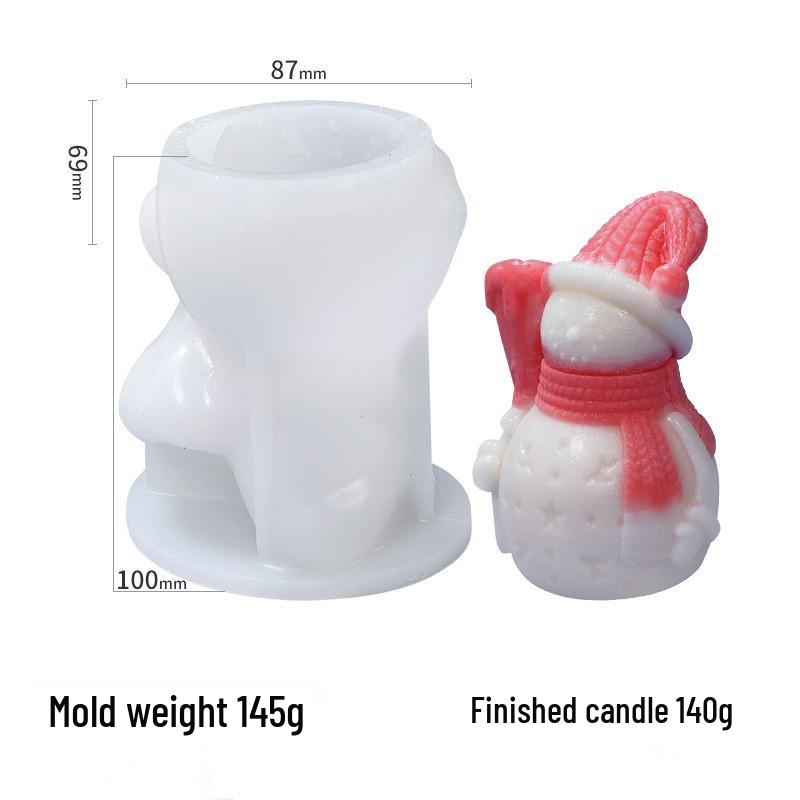 Форма для рождественской свечи: Санта, кедр, снеговик