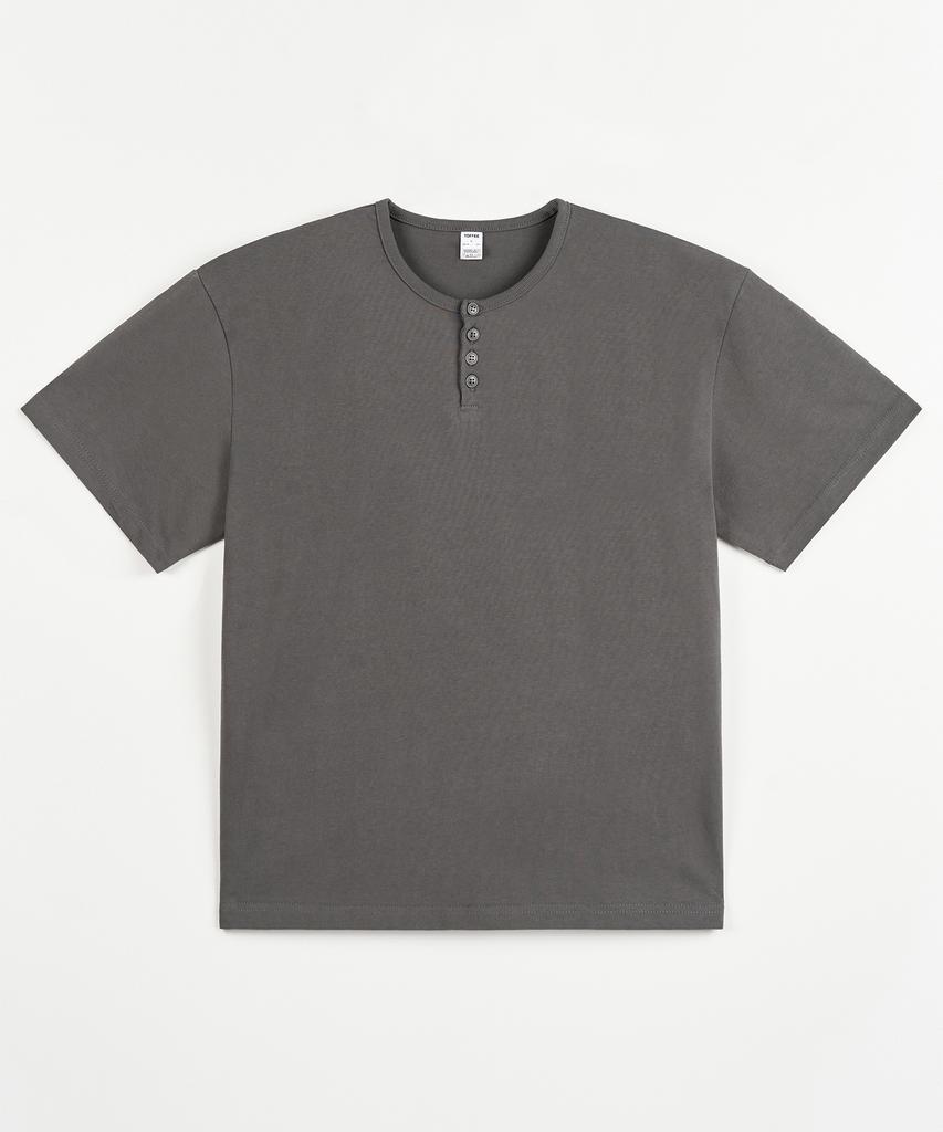 КОФЕ [2 шт.] Узкая укороченная футболка-henley с полукруглым вырезом (Тип Б)