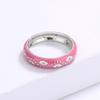 Exquisite Ring for Women's Fashion Color Enamel Plain Ring Ring Eye Shape Ring Party Jewelry Handmade Enamel Jewelry