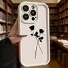 Мягкий чехол для телефона из ТПУ с силуэтом двух роз для iPhone 17 16 15 14 13 12 11 Pro Max Plus Ударопрочный противоскользящий чехол
