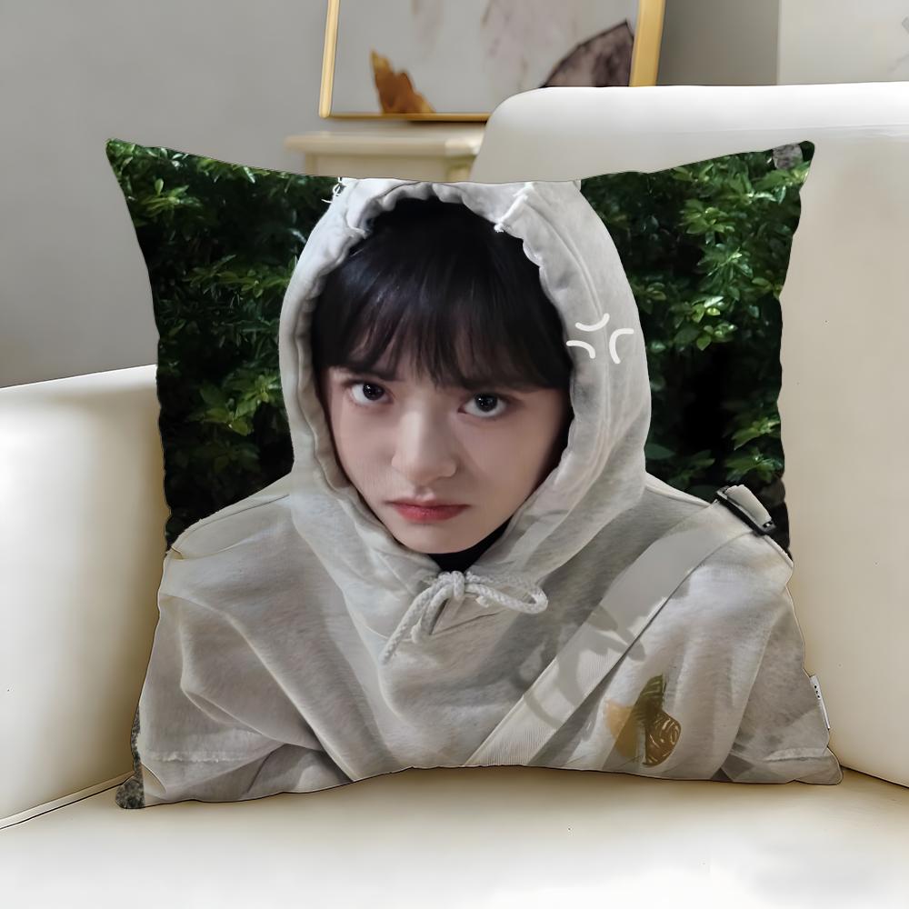 celebrity star Shen Yue Cushion Cover Soft EasyWash Pillow Case Versatile for Couch Bed Travel and Office