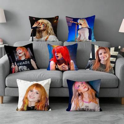 Paramore PopPunk Hayley Williamss Pillow Cover Soft Microfiber Pillowcase Home Sofa Decor Surprise Decorative Printed