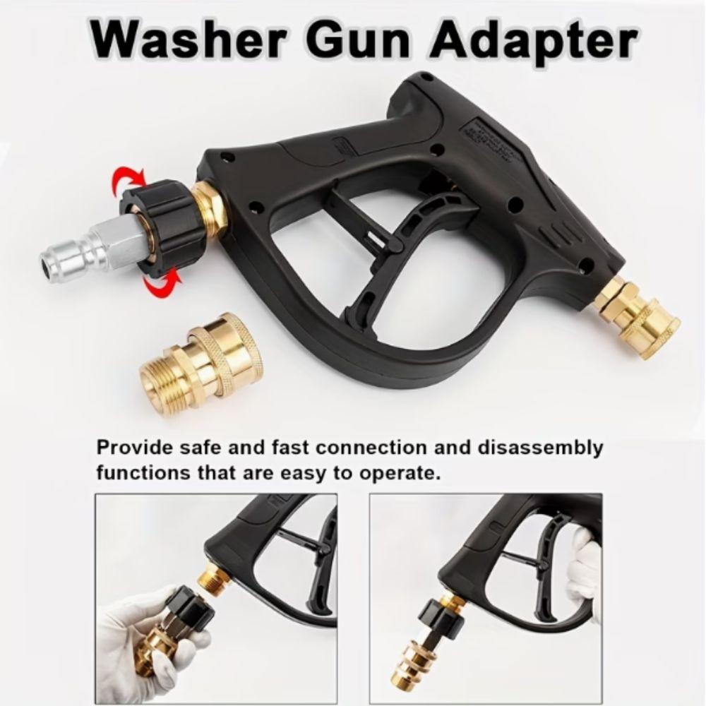 2pcs Quick Connection Pressure Washer Adapter Set Pressure Washer Connector Car Wash