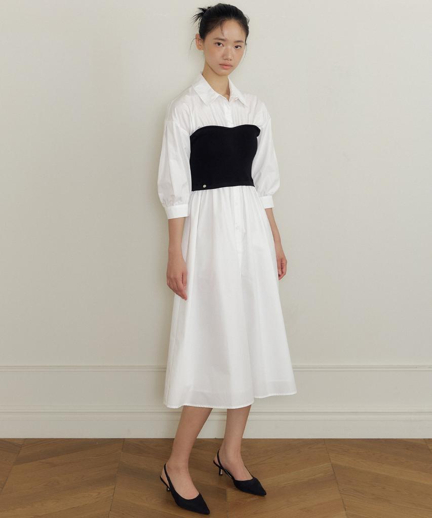Lucirju Evening Shirt Long One-Piece (Black)