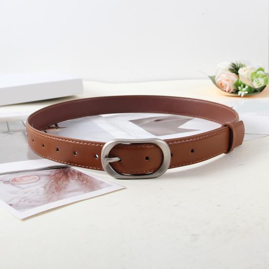 Женский ремень из искусственной кожи, регулируемый по длине, с пряжкой-штифтом, пояс для платья, рубашки, топа, модные аксессуары