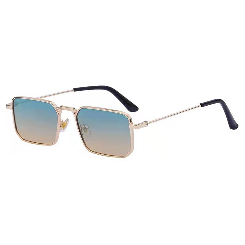 Высококачественные прямоугольные солнцезащитные очки женские, очки с металлической оправой, винтажные брендовые квадратные солнцезащитные очки для мужчин, оттенки, женские очки