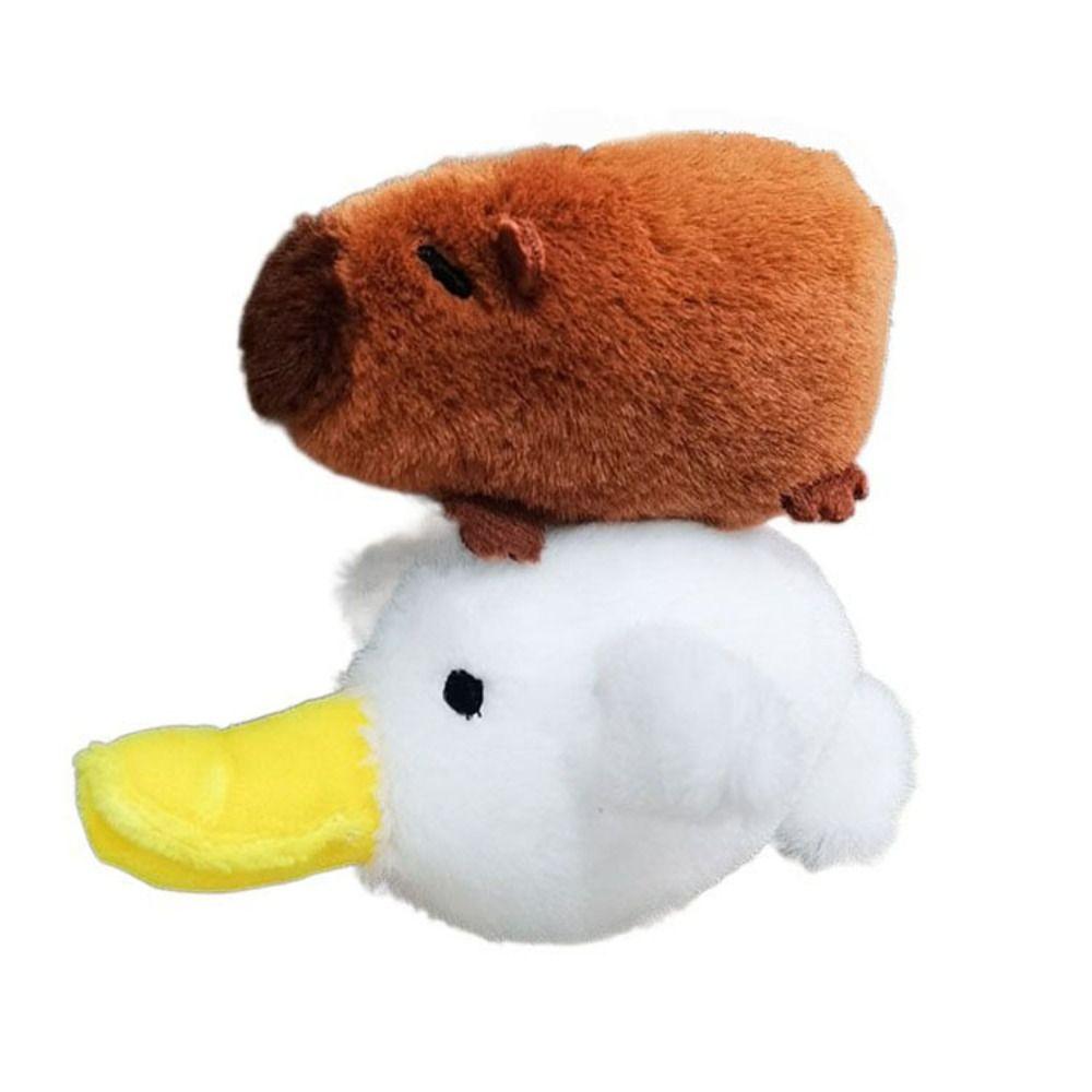 Cute Toy Simulation Capybara Pendant Cartoon Capybara Fluffty Animal Doll Birthday Gift