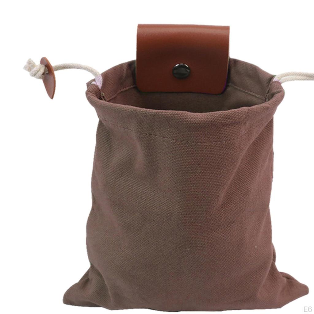 Canvas Foraging Bag with Belt Loop 8.5x7.9inch Compact Lightweight Accessory Water Resistant
