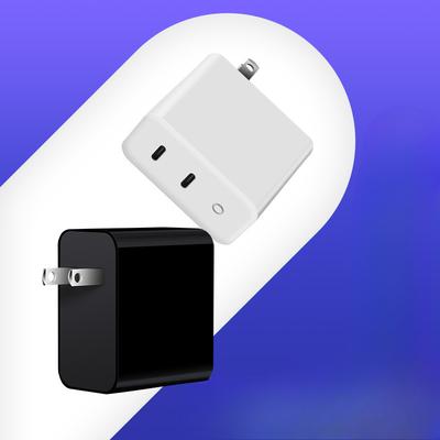 PD40W GaN US 2C Мультипротокольное зарядное устройство PD20W+PD20W Двухпортовое PPS Независимая Интеллектуальная Быстрая Зарядка