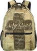 Христианский рюкзак Религиозный стих из Библии Господь — моя скала Узорный рюкзак Крест Иисуса Сумка для планшета Путешествия Пикника Сумка Иисуса