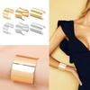 Gold/Silver Cuff Bangle Adjustable Metal Bracelet Simple Open Armlet Bracelet  Women