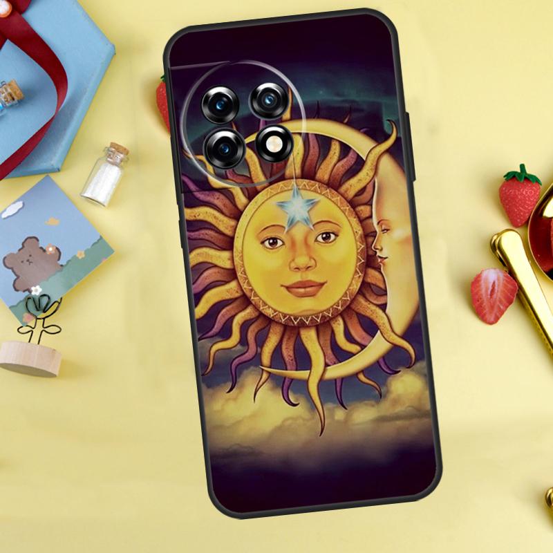 Sun Moon Face Case For OnePlus Nord 5 CE 2 3 4 Lite N20 N30 OnePlus 10T 12R 13R 13T 10 11 12 13 15 Cover