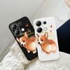 Мягкий силиконовый чехол с рисунком корги для Samsung A55 A35 M35 S24 Xiaomi Redmi Note 13 Pro iPhone Huawei Honor Realme Camera Защитный противоударный чехол