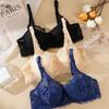 Large Size Embroidery Lace Bra for Women Sexy Underwire Padded Up Brassiere Bra Push Up Bras 34-40B