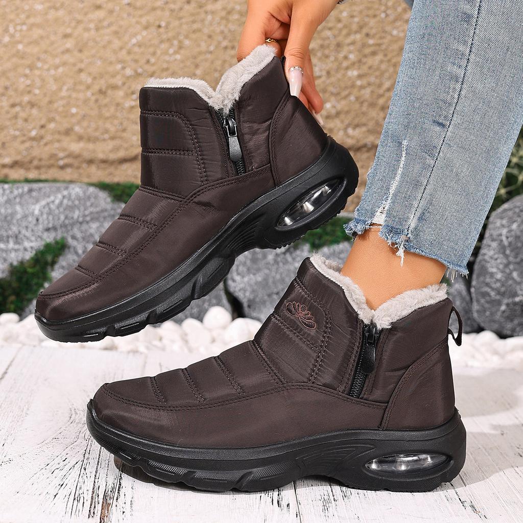 Winter Warm Snow Boots for Women Waterproof Ankle Booties With Fur Lined Comfort Walking Shoes Women's Non-Slip Chunky Platform Outdoor Short Boots