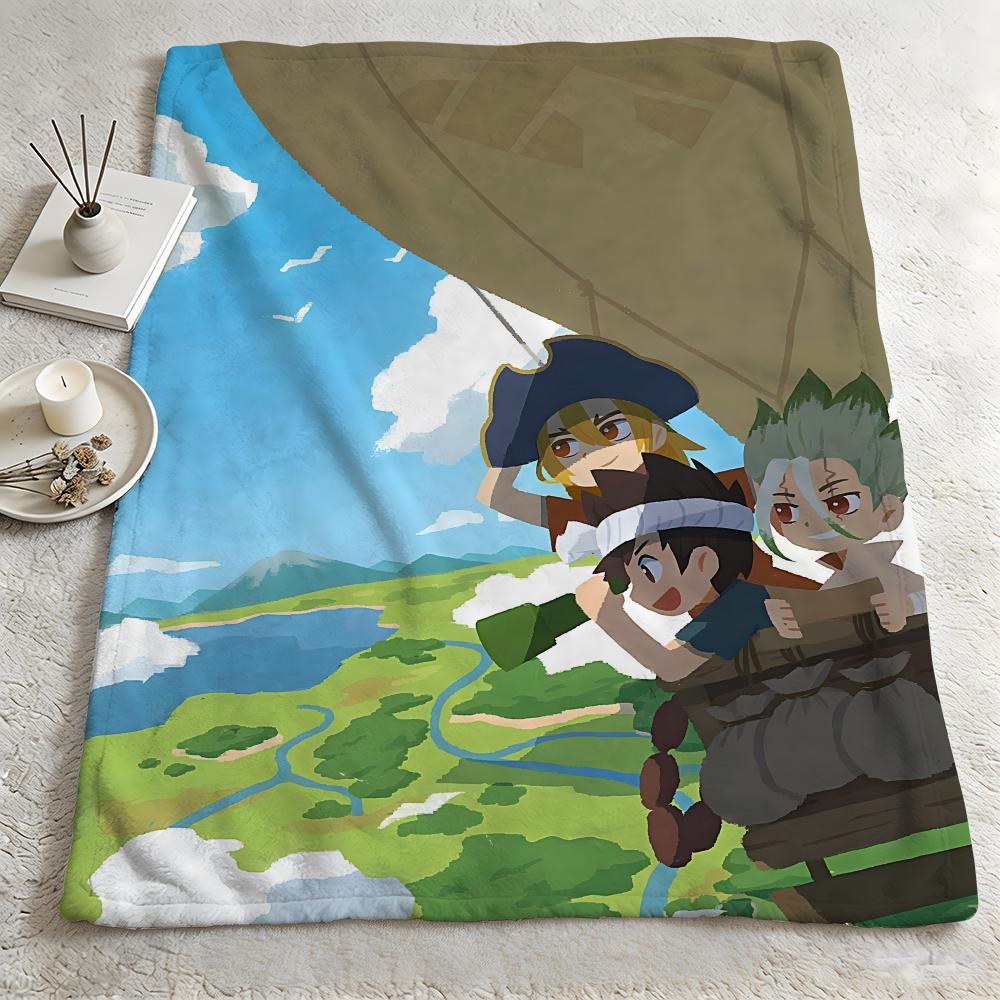 anime DDr STONEE Throw Warm Soft Flannel Blanket Multiuse for Sofa Bed Camping Travel Nap