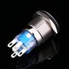 12 В Автопитание Angel Eye Металлическая Кнопка Кнопка Синий Светодиодный Свет Тумблер 19 мм AP