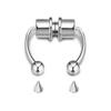 Fake Nose Ring Magnetic Horseshoe Non Piercing Hoop Jewelry for Women Punk Style Stainless Steel Men Nose Studs Reusable Unisex