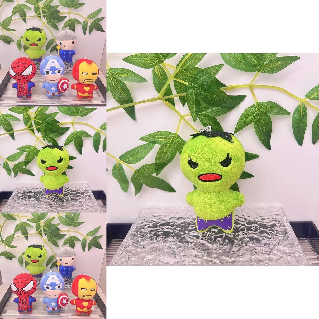 Плюшевая игрушка Marvel Avengers Человек-паук Мягкий брелок с дизайном Железного человека и Халка для детей