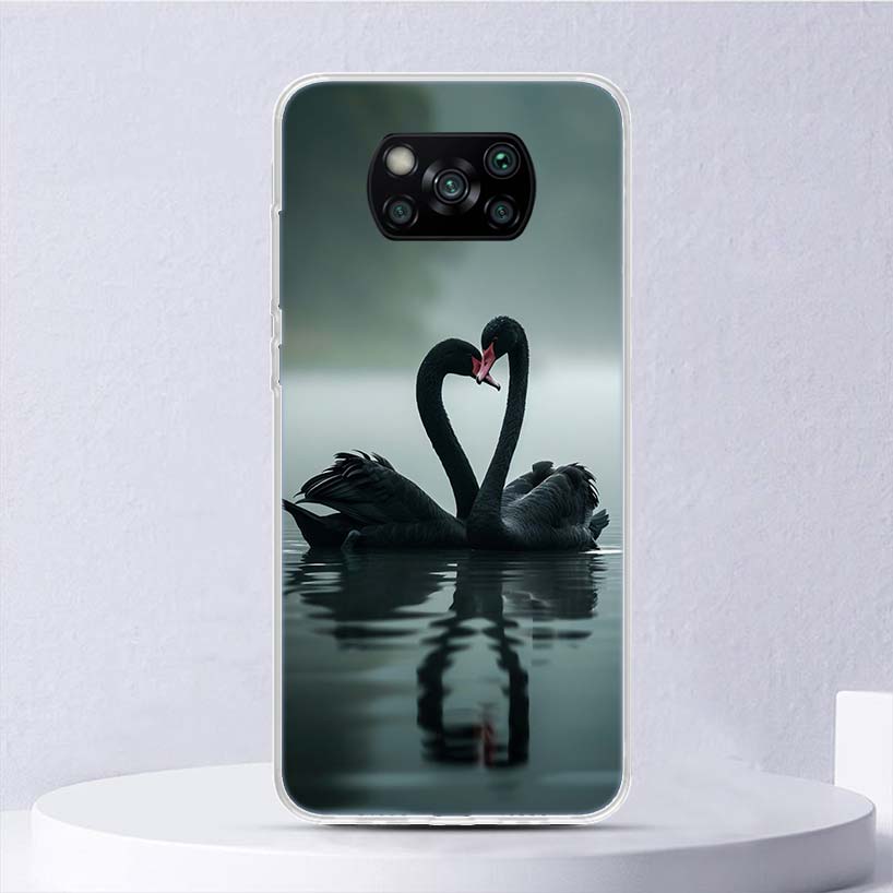 Black Swan Noble Soft Case For Xiaomi Poco X7 X6 X5 X4 X3 Nfc F7 Ultra F6 F5 Pro Phone Cover F4 Gt F3 M5S M4 M3 M5 M6 Coque