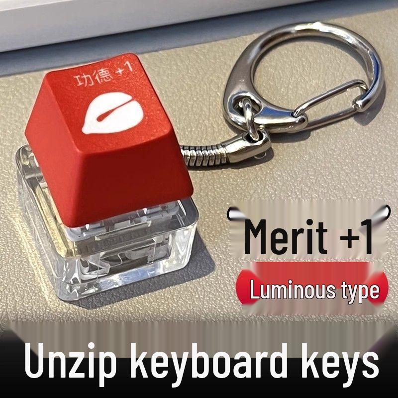 Светящийся деревянный брелок-рыбка с синей кнопкой-переключателем LED