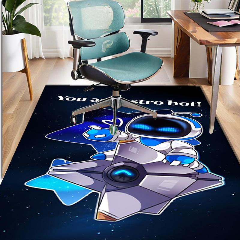 Cosmic Bot Crew Pattern Rug, Indoor/Outdoor Mat, for Picnic, Gameroom, Bedroom, Office, Living Room, Home Decor Carpet, Birthday Gift