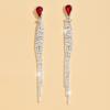 Elegant Rhinestone Drop Earrings with Claw Chain Tassel - Versatile, Light Luxury, and Chic High-End Jewelry.