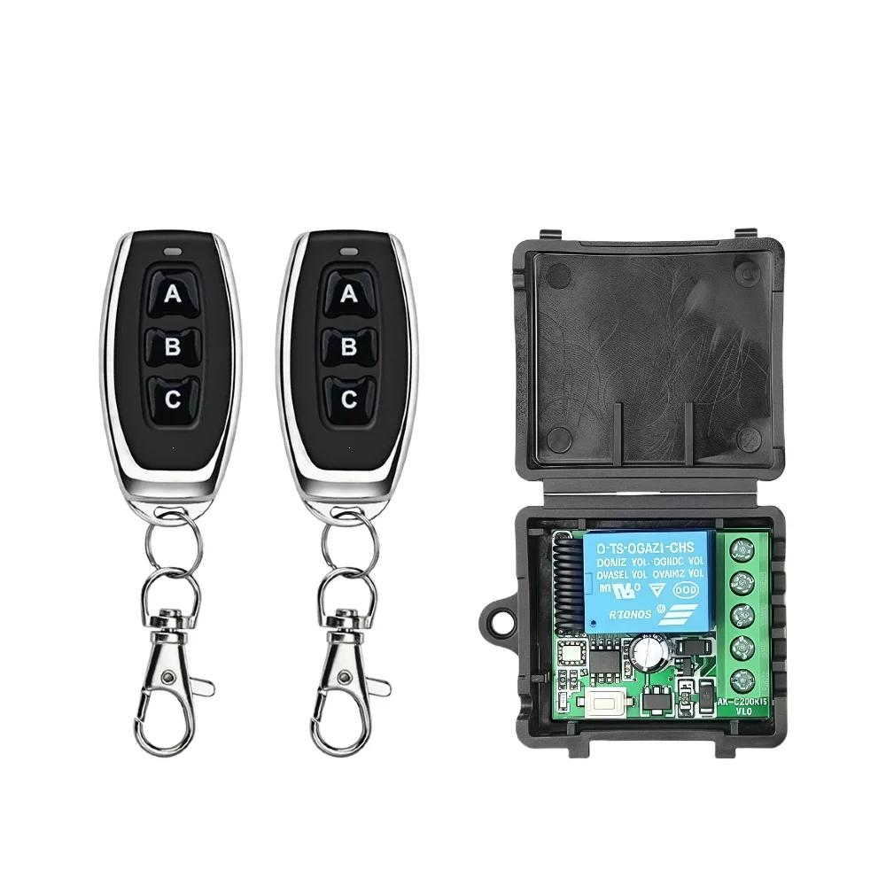 433Mhz Universal Wireless Remote Control Switch DC 12V 10A Relay Mini Receiver 3CH Remote Control For Home Led Light Lamp