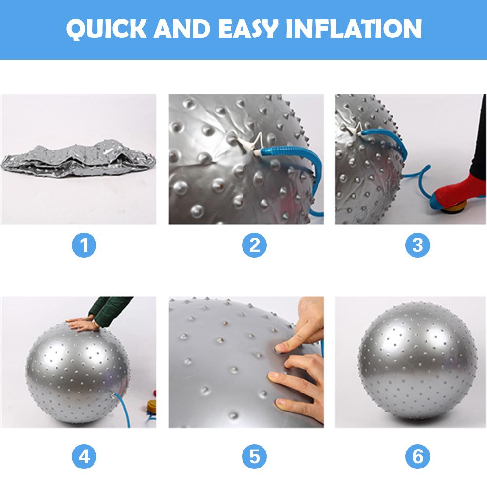 55 см/65 см/75 см/85 см точечный массажный мяч мяч для йоги с насосом Ежик мячи для фитнеса фитбол пилатес баланс тренировки спортивный тренажерный зал