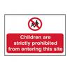Scan Children Prohibited From Entering Site - Pvc Sign 600 X 400mm