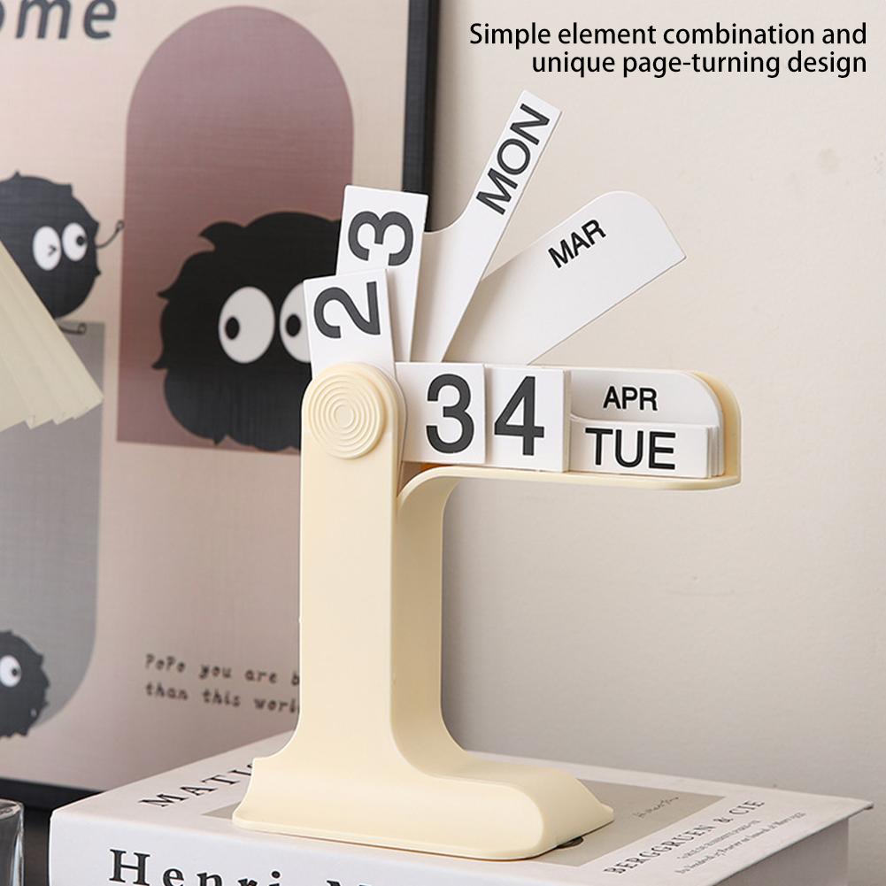 Ins Design Desktop Eternal Flipping Calendar Creative Simple Calendar Modern Living Room Decoration Office Stationery