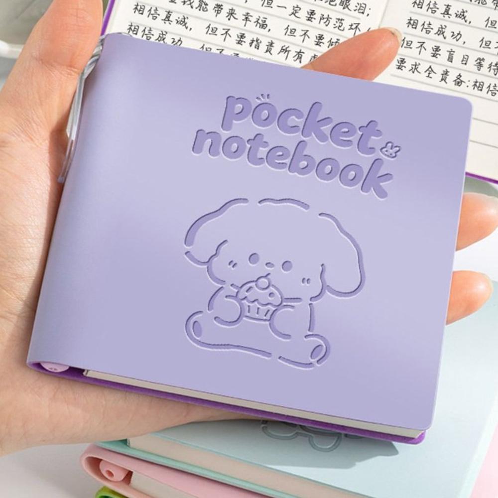Durable Portable Pocket Book Thickens Horizontal Line Mini Notepad Puppy Scratch Pad Students