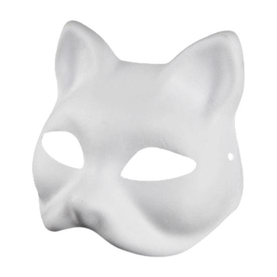 2/3/5/6/10/12/20 шт. Маски для самостоятельной сборки с изображением кошачьей мордочки, однотонные, расписанные вручную, карнавальные вечеринки